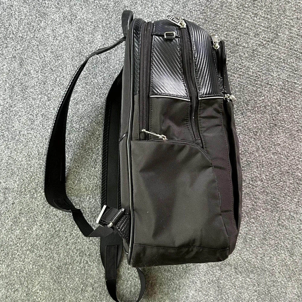 TUMI Arrive Bradley Carbon Fiber Look Backpack Laptop Travel Business Bag